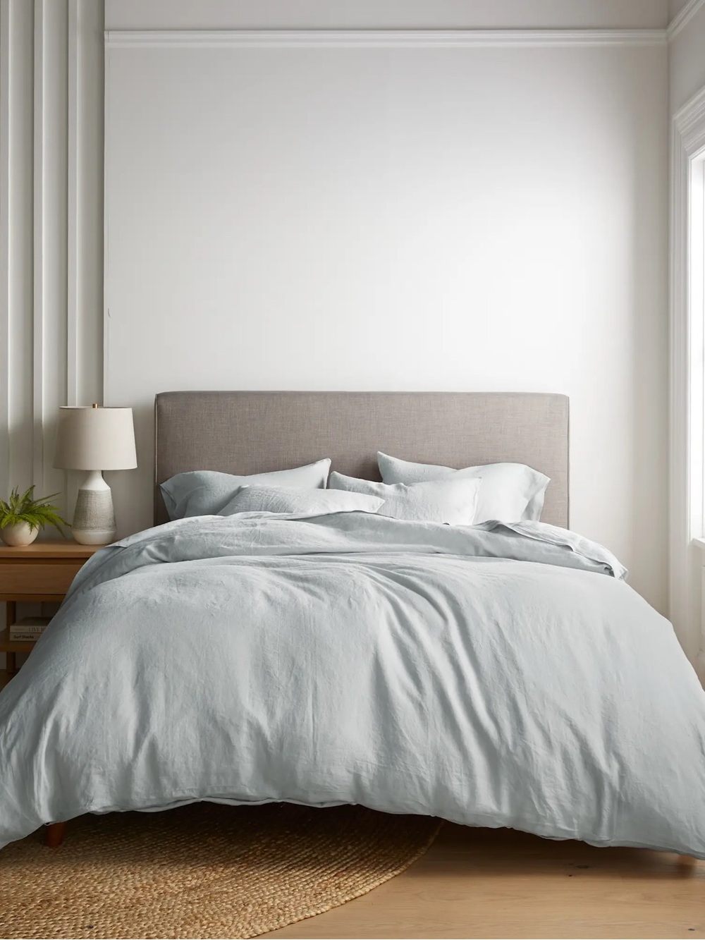 Quince European Linen Duvet Cover Set King/Cal King Mist - Picture 7 of 12